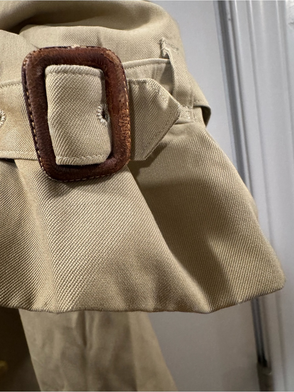 AUTHENTIC VINTAGE BURBERRY LONG TRENCH COAT SIZE 14 - Picture 11 of 12